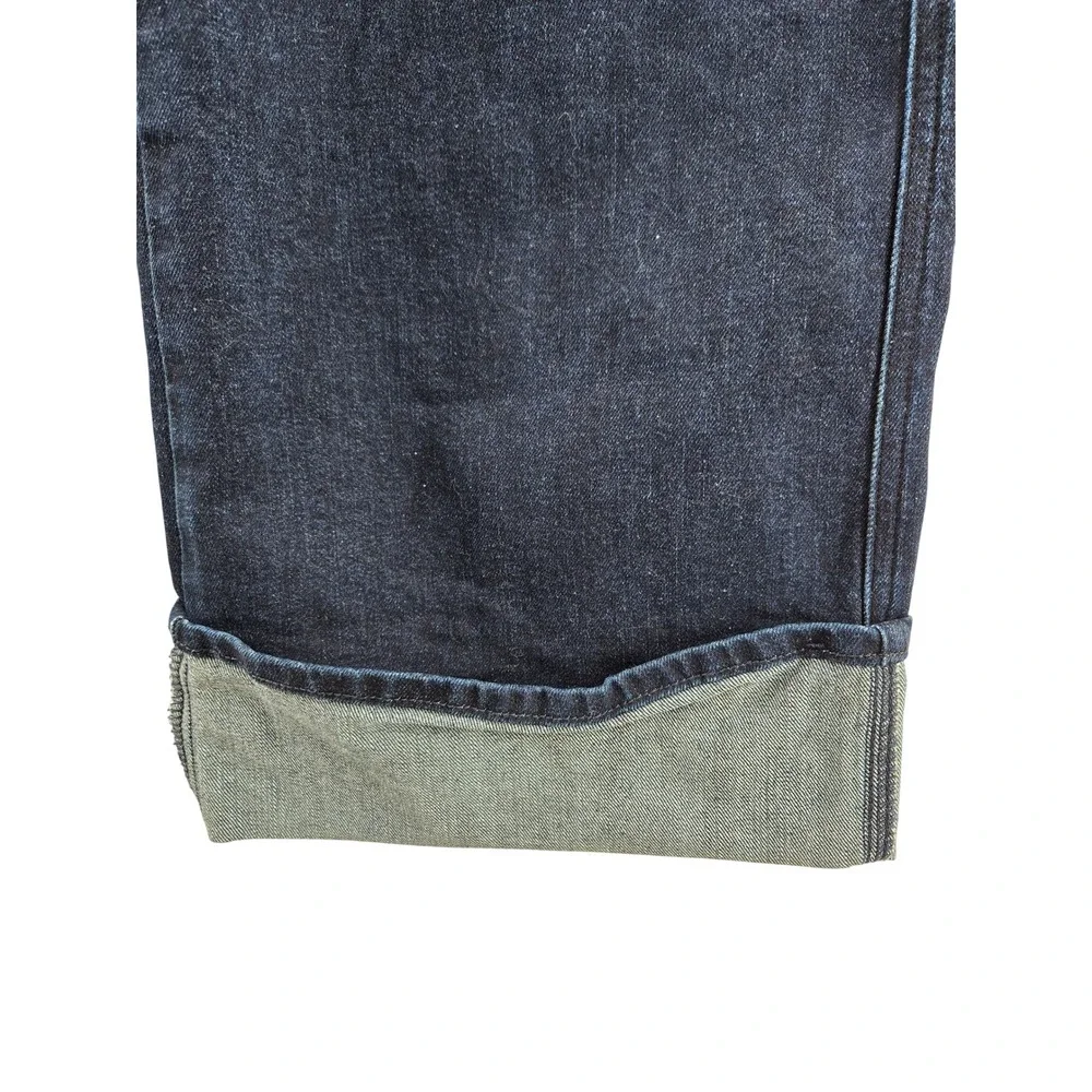 Joe's Jeans The Trixie Dont Worry Wide Leg Crop Cuff Indigo Blue Denim Jeans 29 - Picture 4 of 12